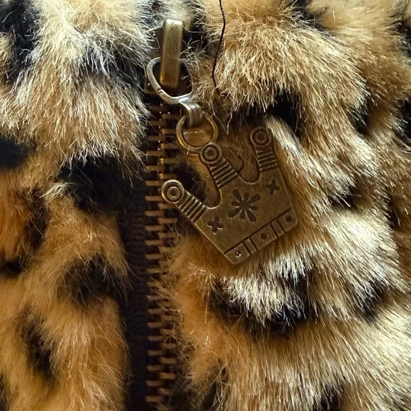 vintage leopard print fur jacket oversized womens retro animal print jacket